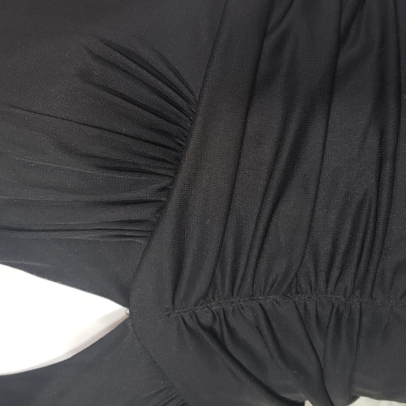 Forever 21 Sheer Layered Black Knee Length Halter Dress Size Medium - Picture 13 of 15